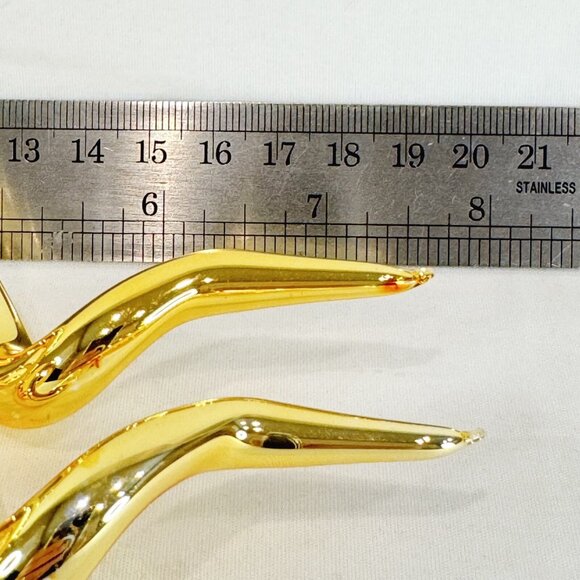 2 Vintage Spiral Corkscrew Gold Mercury Glass Ornament Christmas Tree Decor 7.5" - Picture 4 of 4